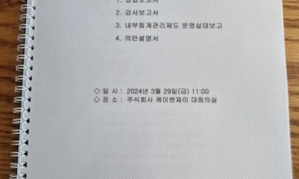 2024년 케이엔제이 주총 후기 링크 이미지