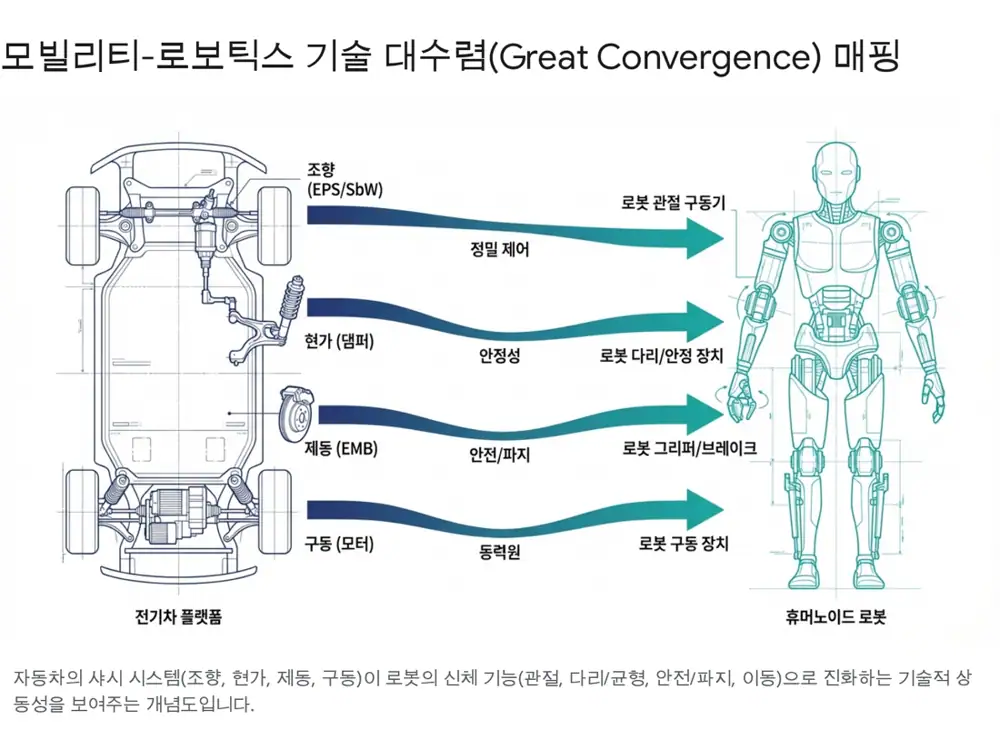 Original image explaining the homology between chassis technology and robot drivetrains