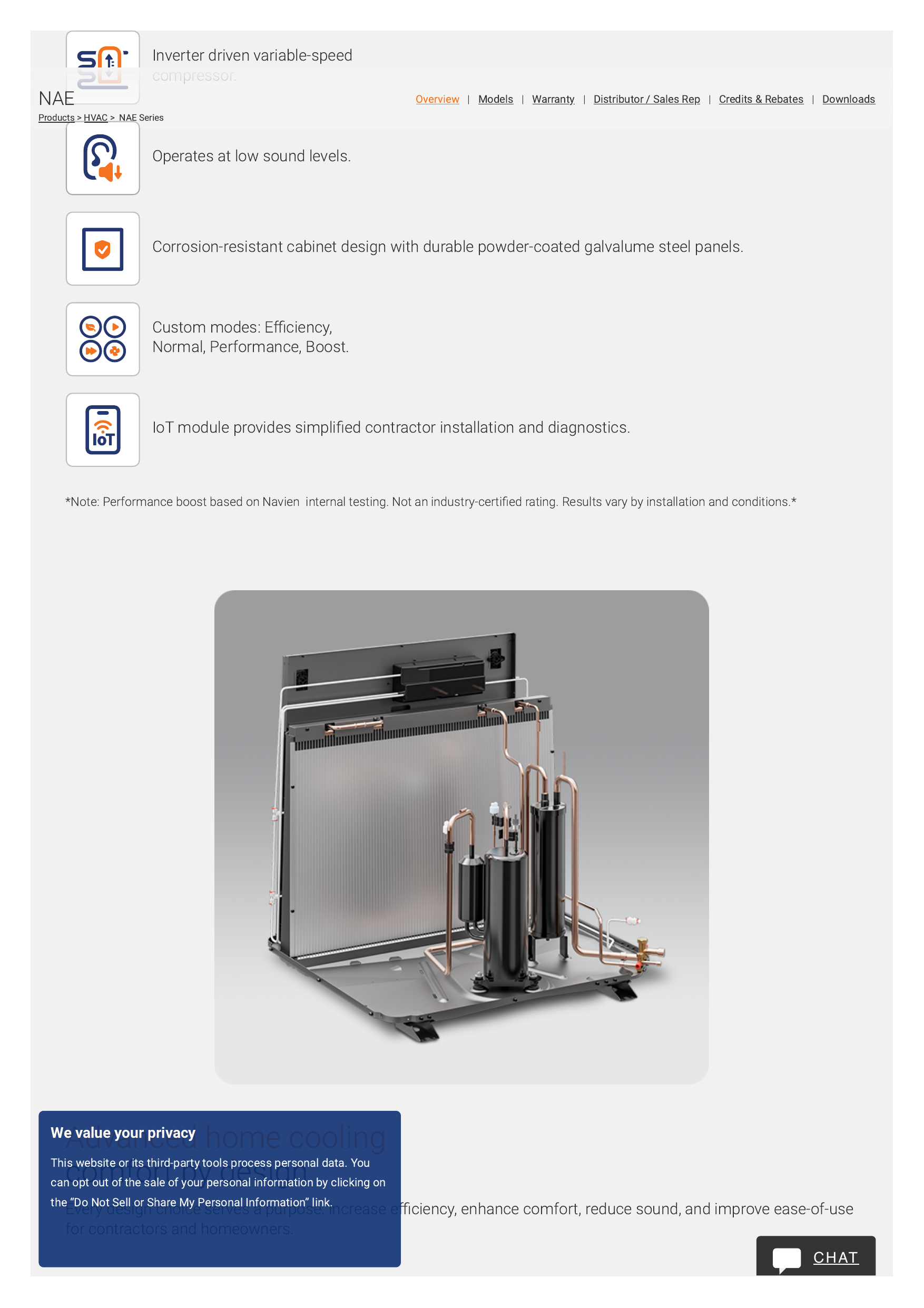 Navien NAE의 비인증 30 SEER2 주석