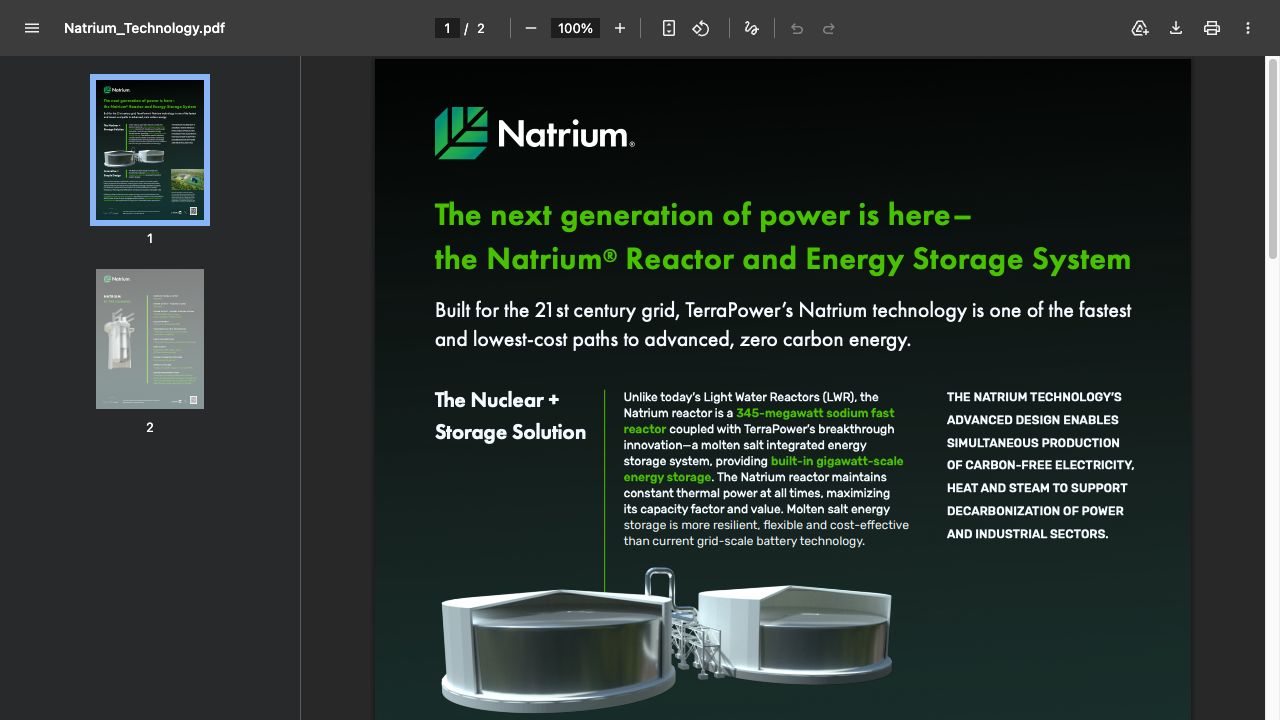 Natrium 원자로와 열저장 결합 원문